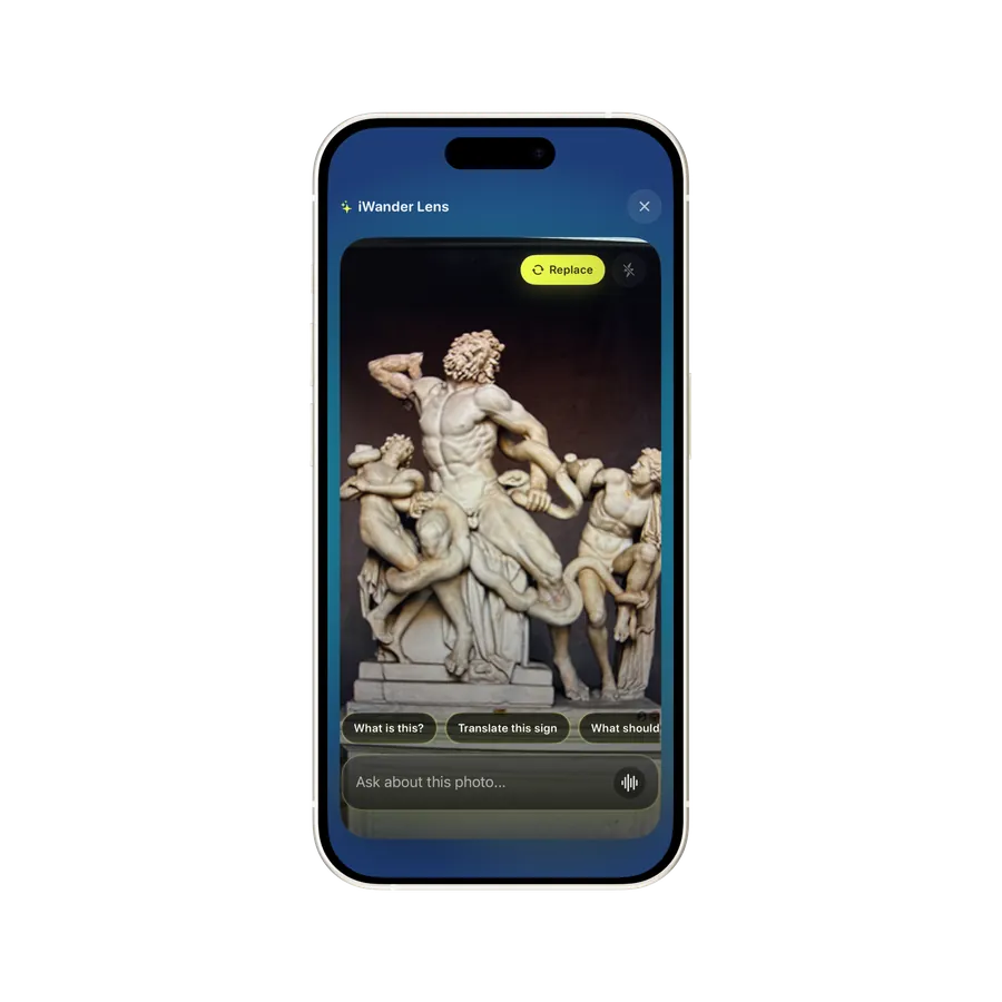 iWander on-demand AI guide - point your camera or ask out loud